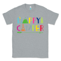 Heather Grey camping arrow camper happy summer camp camping kids 635 Classic Tee - baoMotion