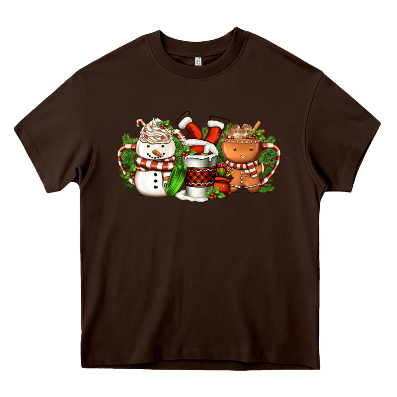 Christmas Coffee Cups Heavy Core Tee by FaDigitalArtStudio | Teevron