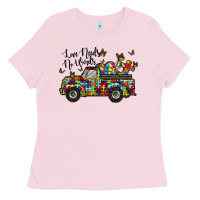 Bubblegum Pink love needs no words Ladies Tee - RacoonDesign