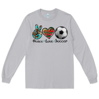 Moon Dust peace love soccer Long Sleeve Tee - Artiststas