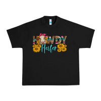 Black Western Howdy Heifer With Charolais Cow Urban Heavy Tee - LillyAllenDesigns