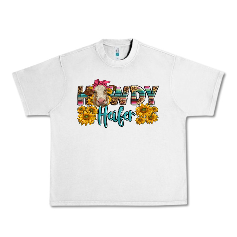 Western Howdy Heifer With Charolais Cow Urban Heavy Tee by LillyAllenDesigns | Teevron