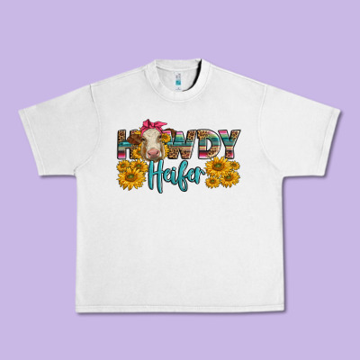Western Howdy Heifer With Charolais Cow Urban Heavy Tee Designed By Lillyallendesigns