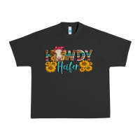 Pigment Black Western Howdy Heifer With Charolais Cow Urban Heavy Tee - LillyAllenDesigns