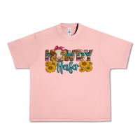 Salmon Western Howdy Heifer With Charolais Cow Urban Heavy Tee - LillyAllenDesigns