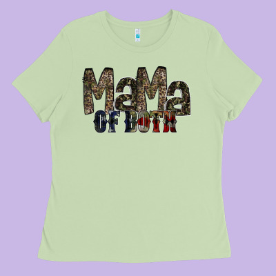 Mama Of Both Ladies Tee Designed By Racoondesign