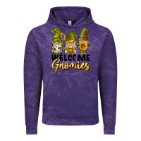 Cloud Purple welcome gnomies sunflowers Vintage Hoodie - BarkalooDesign