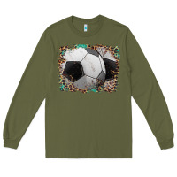 Army Green sports soccer background Long Sleeve Tee - Artiststas