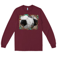 Burgundy sports soccer background Long Sleeve Tee - Artiststas