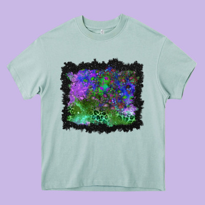 Halloween Skull And Leopard Background Heavy Core Tee Designed By Bundleandbundleshop