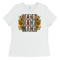 White mama sunflower western Ladies Tee - RacoonDesign