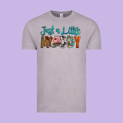 Western Just A Little Moody Cow Vintage Tee Designed By Lillyallendesigns