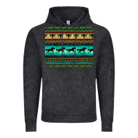 Vintage Black turquoise horse and bullskull aztec  pattern Vintage Hoodie - BarkalooDesign