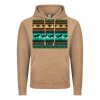 Vintage Coffee turquoise horse and bullskull aztec  pattern Vintage Hoodie - BarkalooDesign