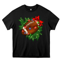 American Football Christmas With Lights And Ribbon Heavy Core Tee | Teevron