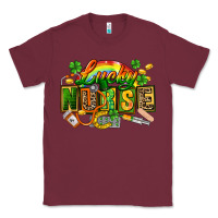 Burgundy lucky nurse  St. Patricks Day Classic Tee - FaDigitalArtStudio