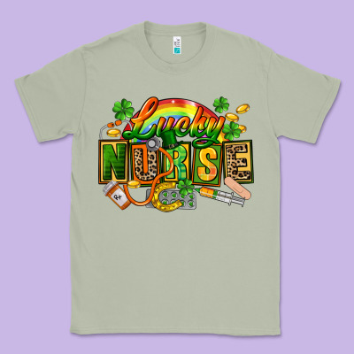 Lucky Nurse  St. Patricks Day Classic Tee Designed By Fadigitalartstudio