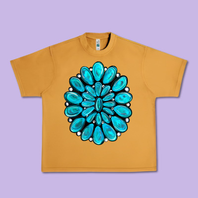 Turquoise Gemstone Jewelny Urban Heavy Tee Designed By Ranaportraitstore