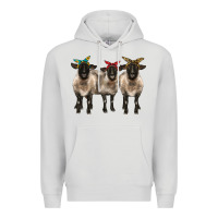 Dove Grey 3 sheeps suffolk ewe with bandana Premium Hoodie - BarkalooDesign