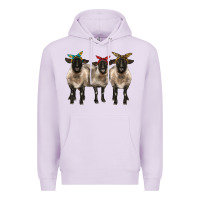 Lilac 3 sheeps suffolk ewe with bandana Premium Hoodie - BarkalooDesign