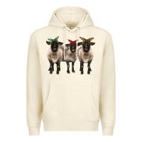 Sandshell 3 sheeps suffolk ewe with bandana Premium Hoodie - BarkalooDesign