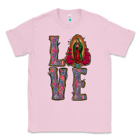 Bubblegum Pink Love Lady Of Guadalupe Classic Tee - Jasminsmagicworld