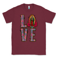 Burgundy Love Lady Of Guadalupe Classic Tee - Jasminsmagicworld