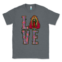 Charcoal Heather Love Lady Of Guadalupe Classic Tee - Jasminsmagicworld
