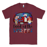 Burgundy land of the free caravan gnomies Classic Tee - BarkalooDesign