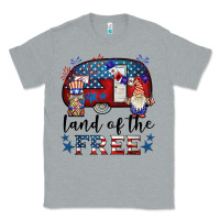 Heather Grey land of the free caravan gnomies Classic Tee - BarkalooDesign