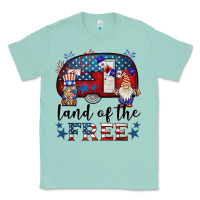 Seafoam land of the free caravan gnomies Classic Tee - BarkalooDesign