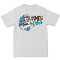 Dove Grey Summer Vibes Premium Tee - CowhideDigitalArt