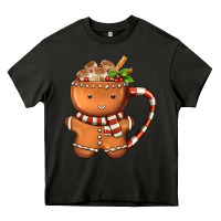 Asphalt Gingerbread Cookie Man Hot Cocoa Coffee Heavy Core Tee - FaDigitalArtStudio