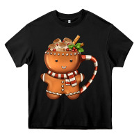 Black Gingerbread Cookie Man Hot Cocoa Coffee Heavy Core Tee - FaDigitalArtStudio