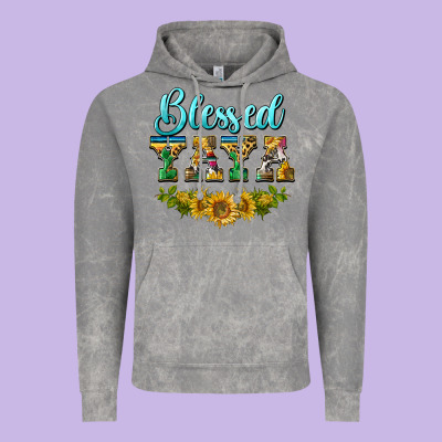 Blessed Yaya Vintage Hoodie Designed By Barkaloodesign