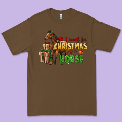 All I Want For Christmas Is A Horse Premium Tee Designed By Lillyallendesigns