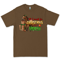 Cacao All I Want For Christmas Is A Horse Premium Tee - LillyAllenDesigns