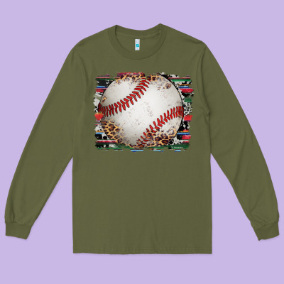 Sports Baseball Background Long Sleeve Tee Designed By Artiststas