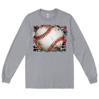 Heather Grey sports baseball background Long Sleeve Tee - Artiststas