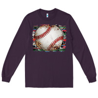 Plum sports baseball background Long Sleeve Tee - Artiststas