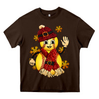 Chocolate Brown Softball Christmas With Hat And Glove Heavy Core Tee - FaDigitalArtStudio