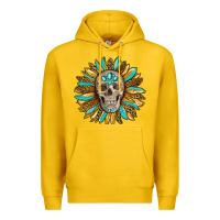 Lemon sunflower with skull Premium Hoodie - RanaPortraitStore