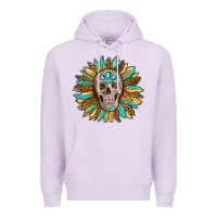 Lilac sunflower with skull Premium Hoodie - RanaPortraitStore