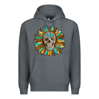 Rock sunflower with skull Premium Hoodie - RanaPortraitStore