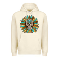 Sandshell sunflower with skull Premium Hoodie - RanaPortraitStore