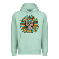 Seafoam sunflower with skull Premium Hoodie - RanaPortraitStore