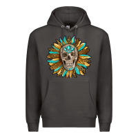 Smoke sunflower with skull Premium Hoodie - RanaPortraitStore