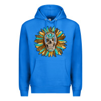True Royal sunflower with skull Premium Hoodie - RanaPortraitStore