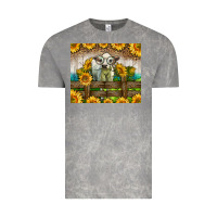 Cloud Rock Western Charolais Heifer With Sunflowers Vintage Tee - LillyAllenDesigns