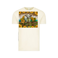 Vintage Arctic Western Charolais Heifer With Sunflowers Vintage Tee - LillyAllenDesigns